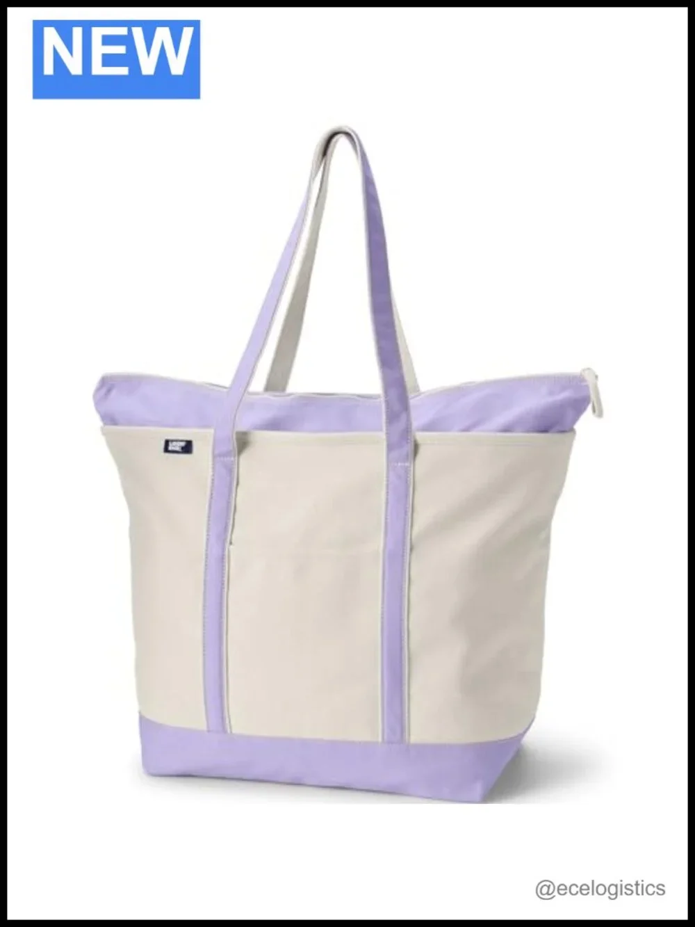 Lands End Zip Canvas Tote X-Large Long Handle